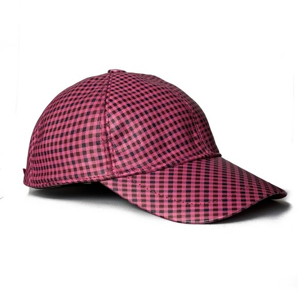 Pink Leather Baseball Cap |Genuine Lambskin Leather Hat Sports Visor Adjustab… - Picture 3 of 7
